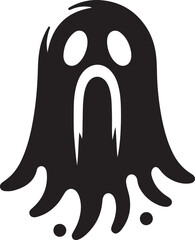 A scary spooky night halloween festival haunted house ghost vector art flat design illustrations