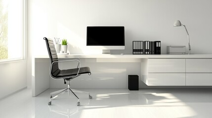 Modern Minimalist Office Workspace Design