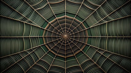 Detailed spiderweb pattern with a radial design.