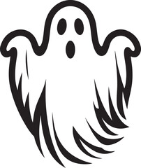 A scary spooky night halloween festival haunted house ghost vector art flat design illustrations