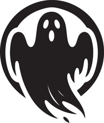 A scary spooky night halloween festival haunted house ghost vector art flat design illustrations