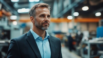 Fototapeta premium Meeting Manufacturing Manager At Factory, Generative AI