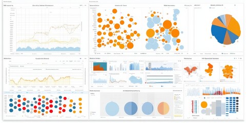 Data Mart Use Cases: Depict various departments (like sales, marketing, and finance) utilizing data marts, with visuals of dashboards and reports derived from specialized