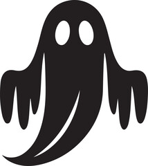 A scary spooky night halloween festival haunted house ghost vector art flat design illustrations