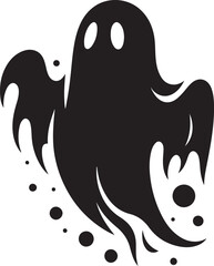 A scary spooky night halloween festival haunted house ghost vector art flat design illustrations