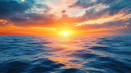 Obraz premium Background beautiful Calm sea during sunset, high detailed, high resolution, realistic photo, high quality