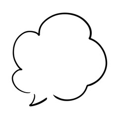 シンプルなペンの手書き吹き出し ベクター