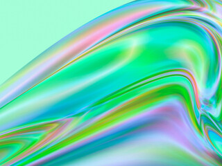 Fototapeta premium Stunning light green neon abstract composition with gradient transitions.