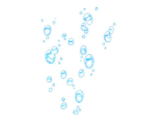 青色の泡のイラスト素材