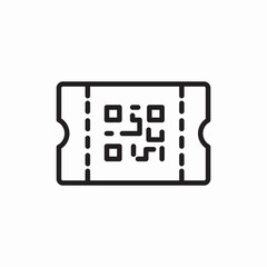 Qr code printed icon sign vector