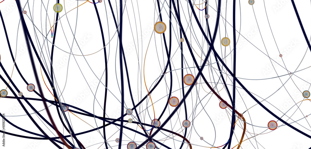Poster Global network background. Connecting triangles. Globe of the earth. abstract planet in space. 3d rendering
