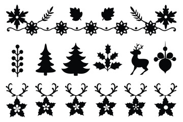 This elegant  floral Christmas border design showcases intricate floral patterns, perfect for holiday cards, festive decorations, and seasonal digital templates. Ideal for creative prints and projects