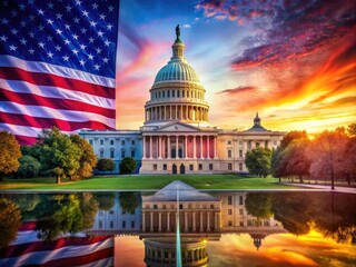 America Divided: A Symbolic Representation of Division, Unity, Conflict, and Cultural Differences