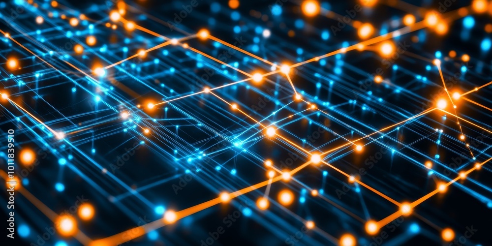 Aufkleber Neuron-to-Computer Connection: Depict the connection between biological neurons and a digital computer interface, where glowing signals travel between the brain and a tec