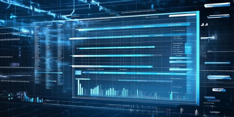 Obraz premium Gantt Chart Example: Depict a Gantt chart representing project timelines and milestones, emphasizing visual planning and tracking.