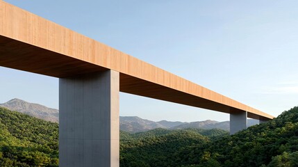 Bridge spanning a valley