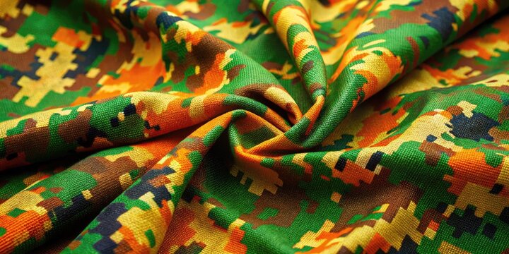 Aor1 Camouflage Pattern Textured Fabric Ideal for Outdoor Gear and Military Applications