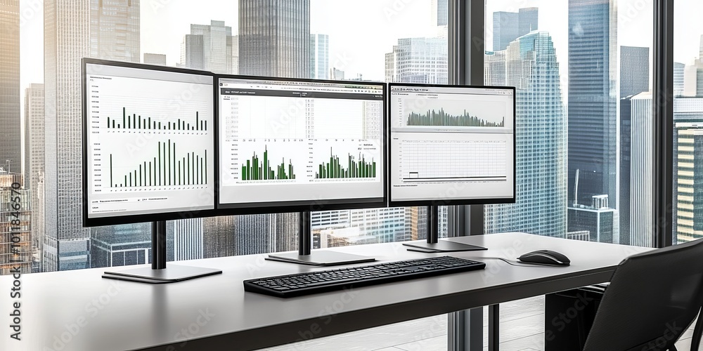 Poster Modeling Tools Overview: Depict a workspace with various data modeling tools (like ERwin, Lucidchart, or IBM InfoSphere Data Architect) on computer screens, showcasing th