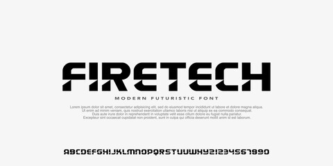 futuristic geometric alphabet, minimalist bold font with cutout space, bold modern typography, innovative display digital font design, monogram, headline, logo. Vector Illustration