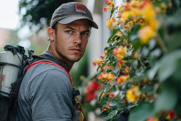 Pest Control Exterminator Man Worker, Generative AI