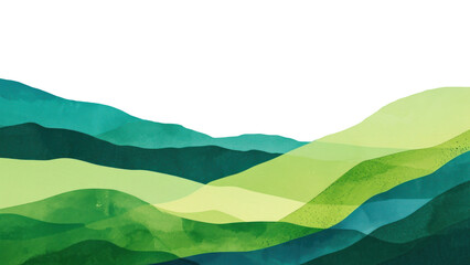 Obraz premium PNG A lush green hillside art backgrounds landscape.