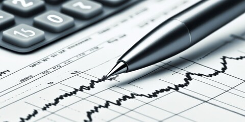 Financial Statements: Depict a close-up of financial statements being analyzed with graphs and metrics highlighted, showcasing the critical nature of accounting.