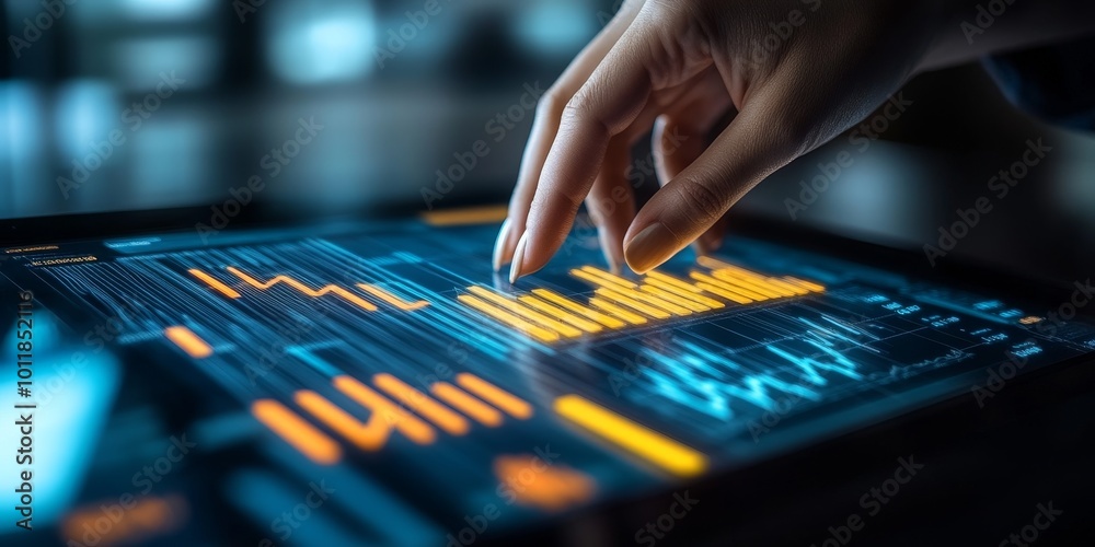 Poster applications of ai development: illustrate various industries (healthcare, finance, transportation) 