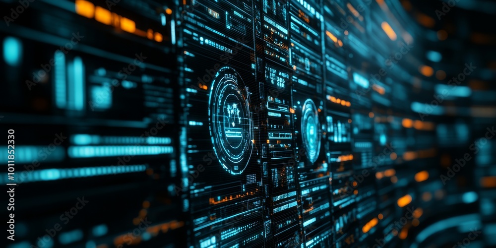 Poster Key Performance Indicators (KPIs) for Digital Transformation: Illustrate a dashboard displaying KPIs relevant to digital transformation success, such as customer satisfac