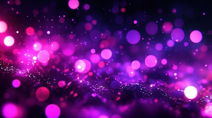 Abstract Purple Bokeh Background with Glitter Effect