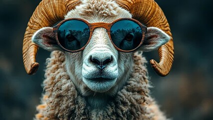 Ram wearing sunglasses looking cool