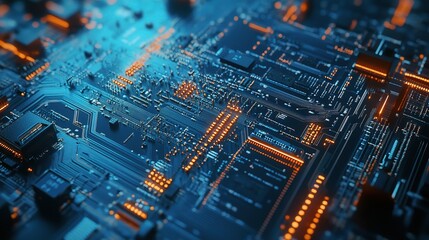 Fototapeta premium Abstract Circuit Board Technology Background