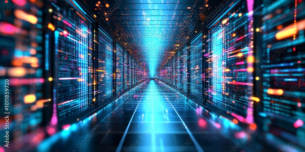 Poster Data Migration Difficulties: Illustrate the complexities involved in data migration to a data warehouse, showing issues like data loss, downtime, and compatibility concer
