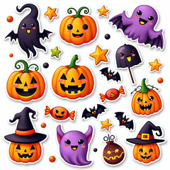 Fototapeta premium halloween seamless pattern with pumpkins
