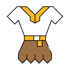 viking clothes line icon vector. viking clothes sign. isolated symbol illustration