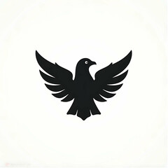 Obraz premium vector black dove with wings