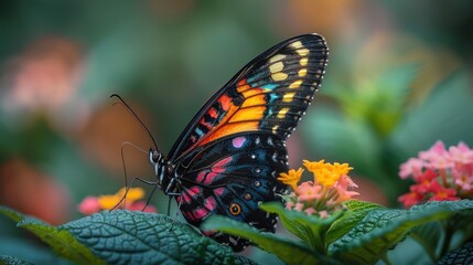 Obraz premium Colorful Butterfly on Flower