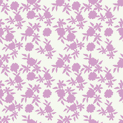 Obraz premium White background vector seamless pattern with delicate flowers for textile and fabric print and other uses.