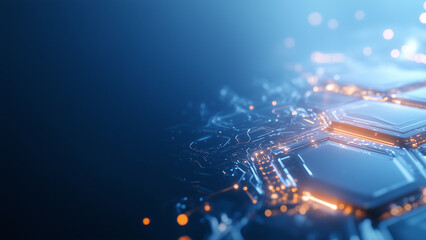 Obraz premium The network of lines geometric shape and light, A futuristic and the dark background abstract