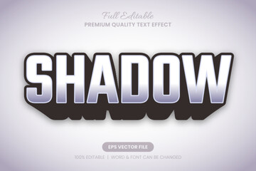 Shadow Long editable Text Effect, Font Graphic Style perfect for bold designs, posters, and headlines. Fully editable EPS vector file for customization of fonts and styles