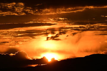 sunset in the clouds