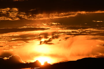 sunset in the clouds