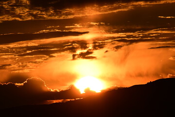 sunset in the mountains