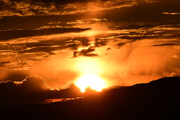 sunset in the sky