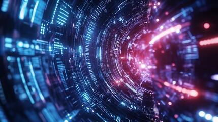 Futuristic Digital Data Stream Background