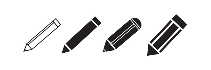 Naklejka premium Pencil icon set. Vector illustration