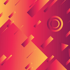 Stylish and contemporary abstract Orange Square line background with smooth curves and vibrant gradient, perfect for modern and elegant wallpaper design