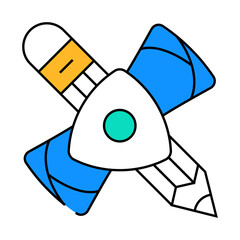 chalk, soap and pencil for drawing line icon vector. chalk, soap and pencil for drawing sign. isolated symbol illustration