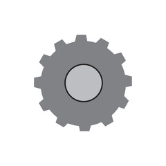 Minimal gear icon logo design vector template
