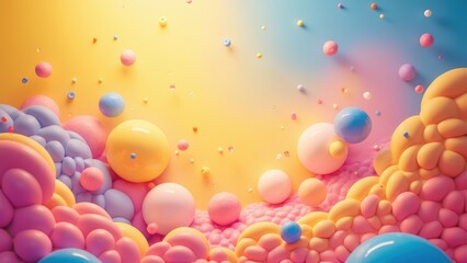 Colorful Abstract Joy and Wonder in Soft Hues