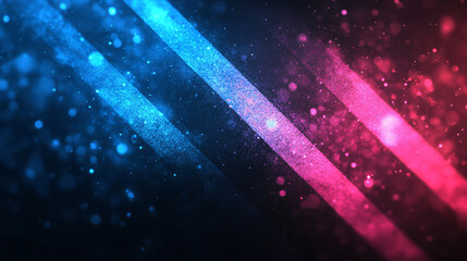 Abstract arrow speed motion light effect with blue and pink glow on dark background